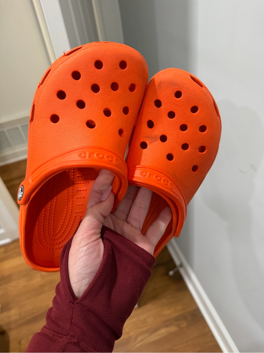 CROCS Kids Classic Clog in Vibrant Orange